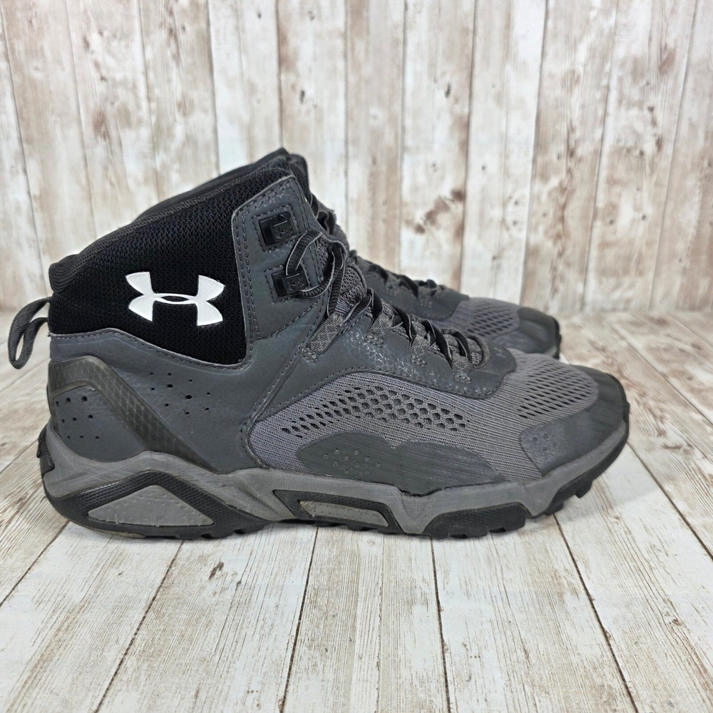 Under Armour Hiking Boots Mens Charged Assert 8 Gray Ankle Support Size 8